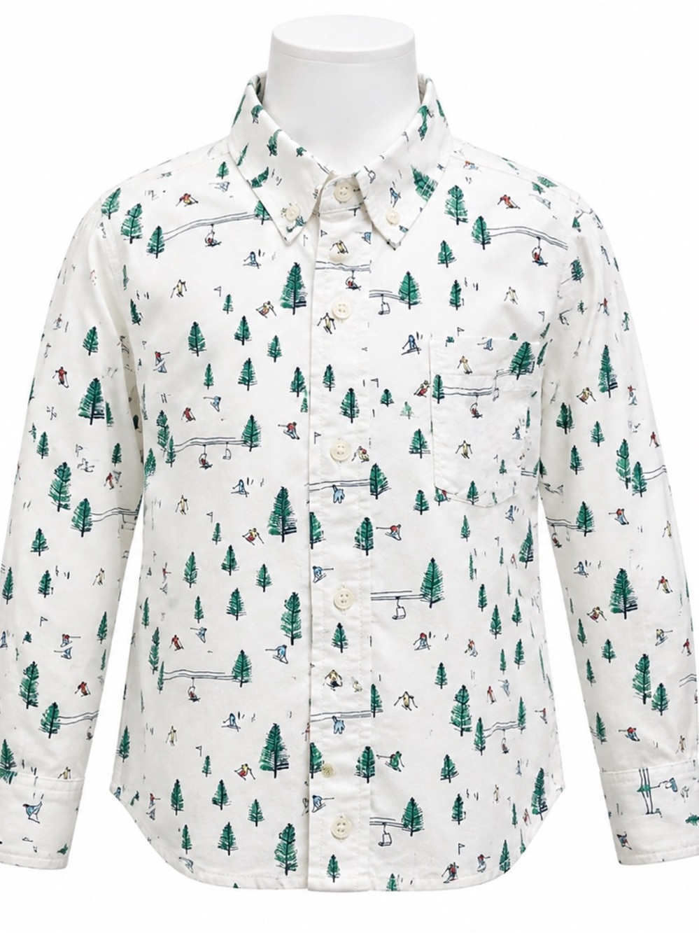 🌹Gap kids size M boys Christmas tree dress shirt